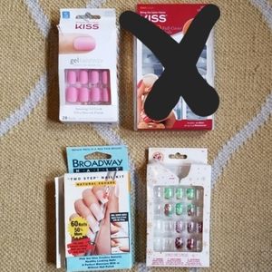 SOLD new press on nails KISS & Broadway packages plus extra Christmas press ons